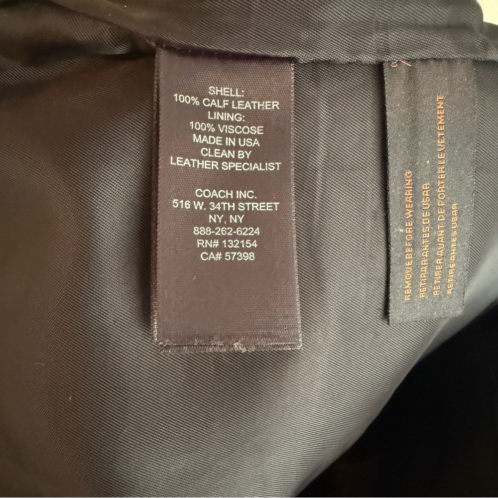 Coach Black Leather Mini Skirt - Picture 8 of 8